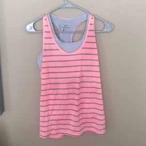 Nike racer back tank top with built in sports bra